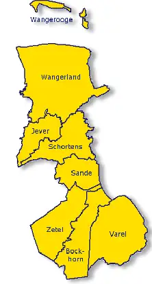 Karte Landkreis Friesland