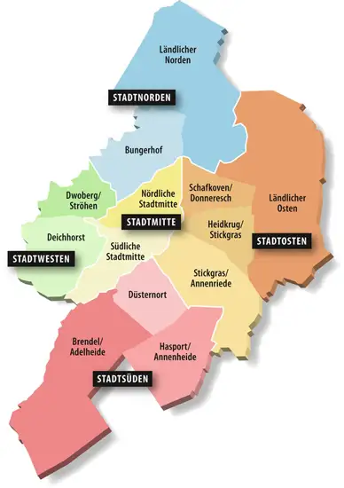 Karte Stadt Delmenhorst