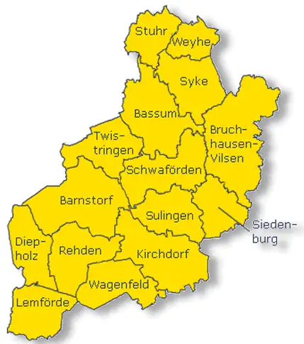 Karte Landkreis Diepholz