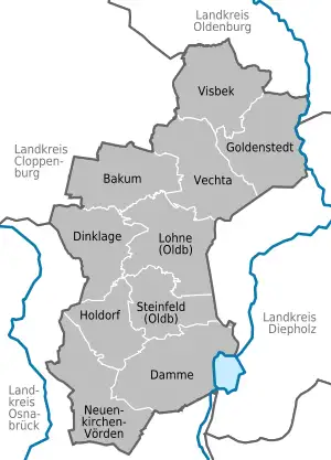 Karte Landkreis Vechta